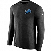 Men's Detroit Lions Nike Black Coaches Long Sleeve Performance T-Shirt,baseball caps,new era cap wholesale,wholesale hats